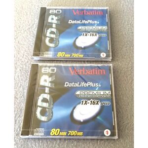 2-VTG Verbatim DataLifePlus CD-R 80 min / 700 MB 1×-16× AZO Blue Slim Jewel Case